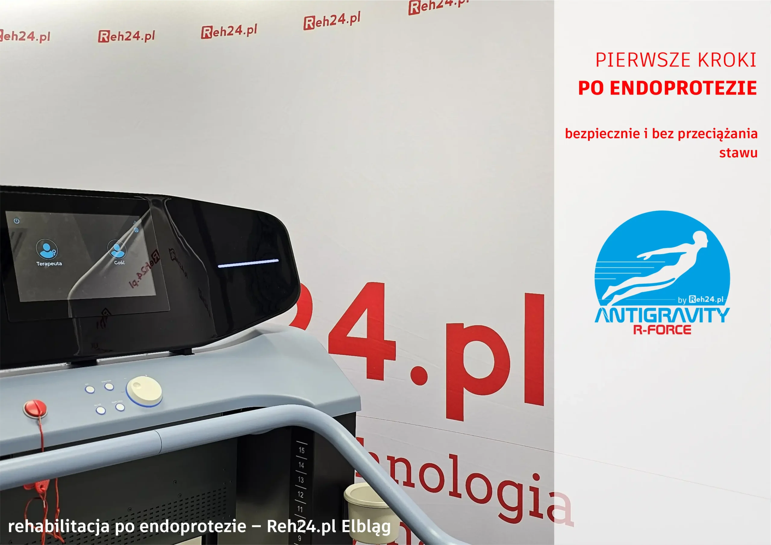 Rehabilitacja po endoprotezie na bieżni antygrawitacyjnej R-FORCE
